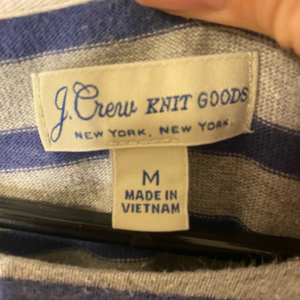 J. Crew Blue and Gray Striped Long Sleeve Shirt - Picture 4 of 4